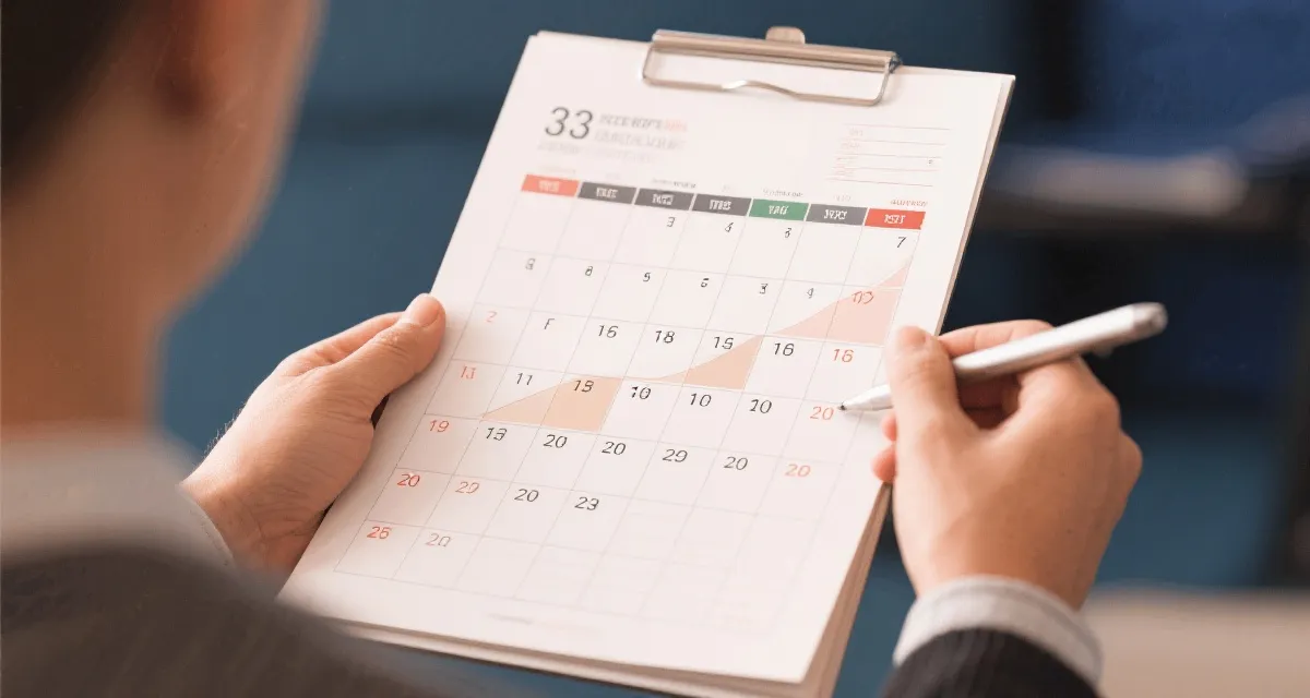 行动与日历示意图